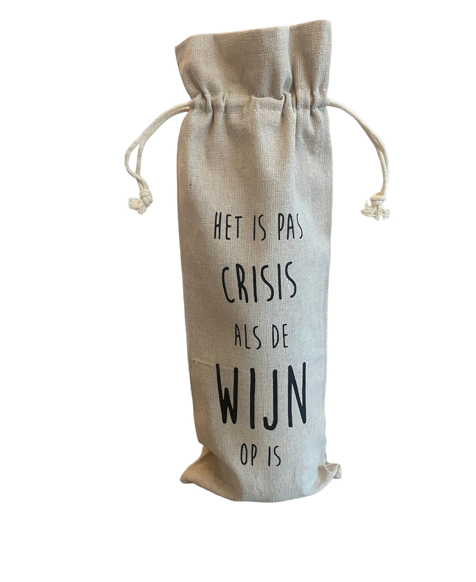 Wijnzak | Het is pas crisis als de wijn op is